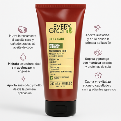 Mascarilla nutritiva - cabellos secos - Every Green - Bello Cabello