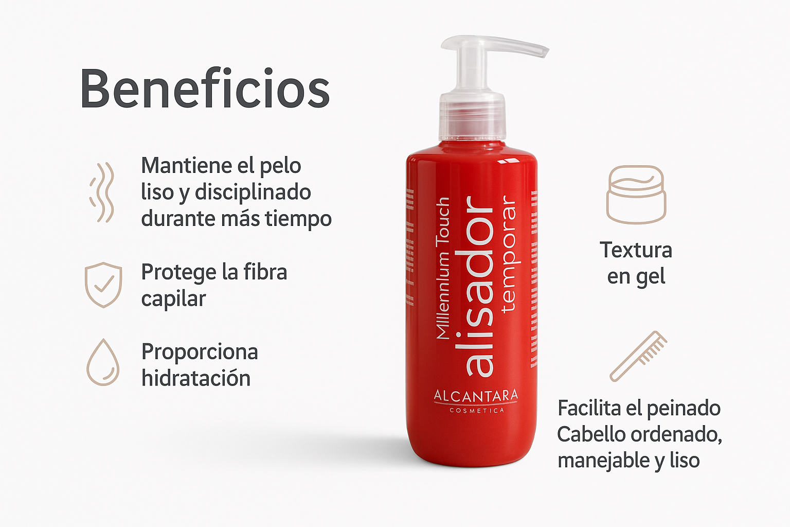 Millenium Touch Gel Alisador Temporal - Bello Cabello