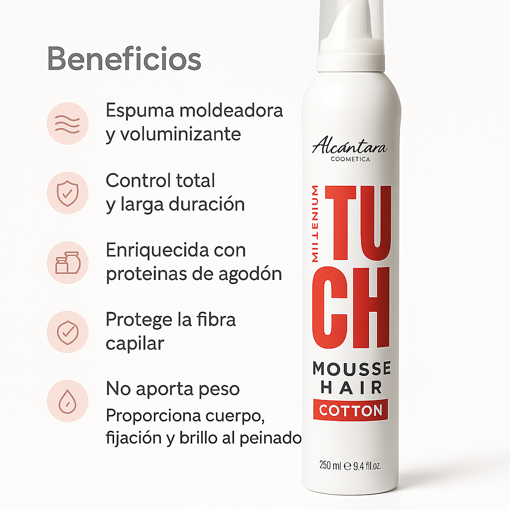 Millenium Touch Hair Cotton Mousse - Bello Cabello