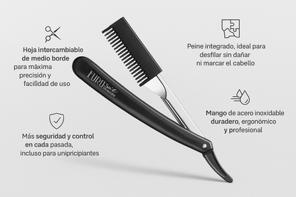 Navaja Hoja Cambiable con Peine