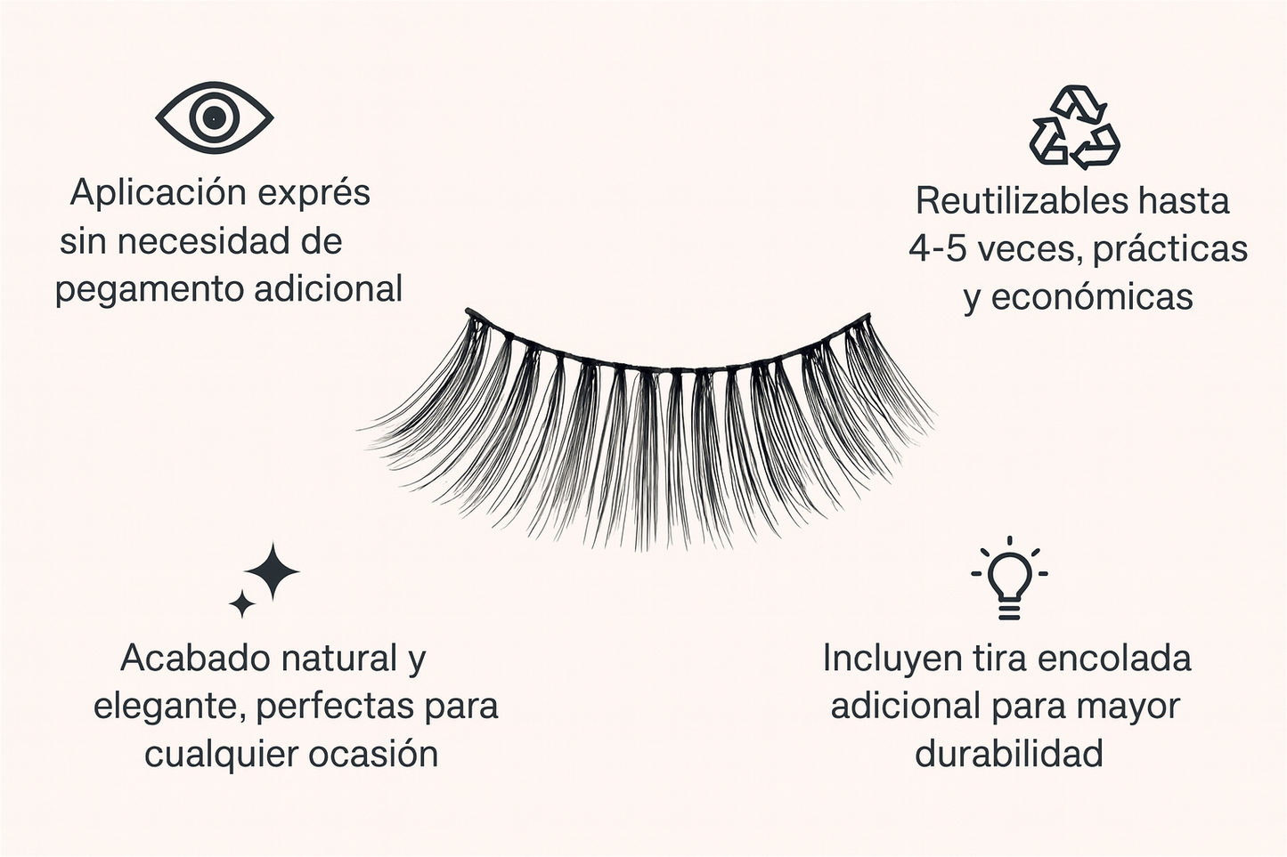 Pestañas postizas pre-encoladas