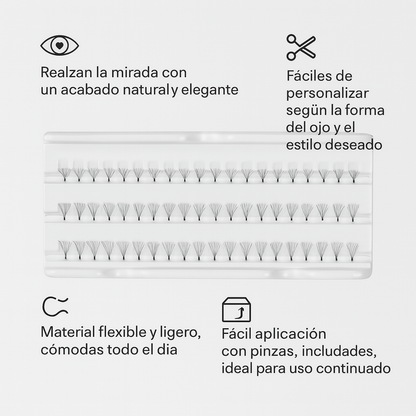60 pestañas postizas individuales profesionales - Bello Cabello