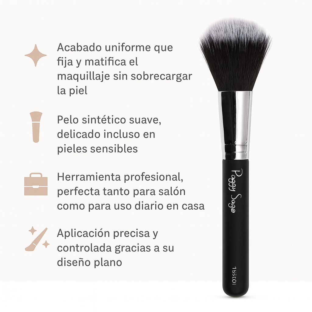 Pincel polvos mediano - plano y suave