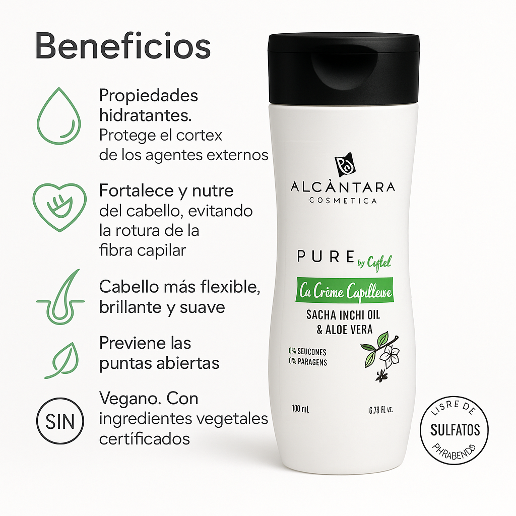 Pure by Cleybell Crema capilar antioxidante natural - Bello Cabello
