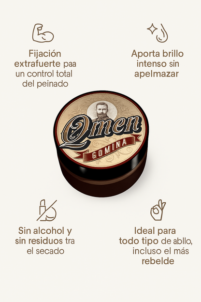 Gomina Fuerte Efecto Brillo Qmen