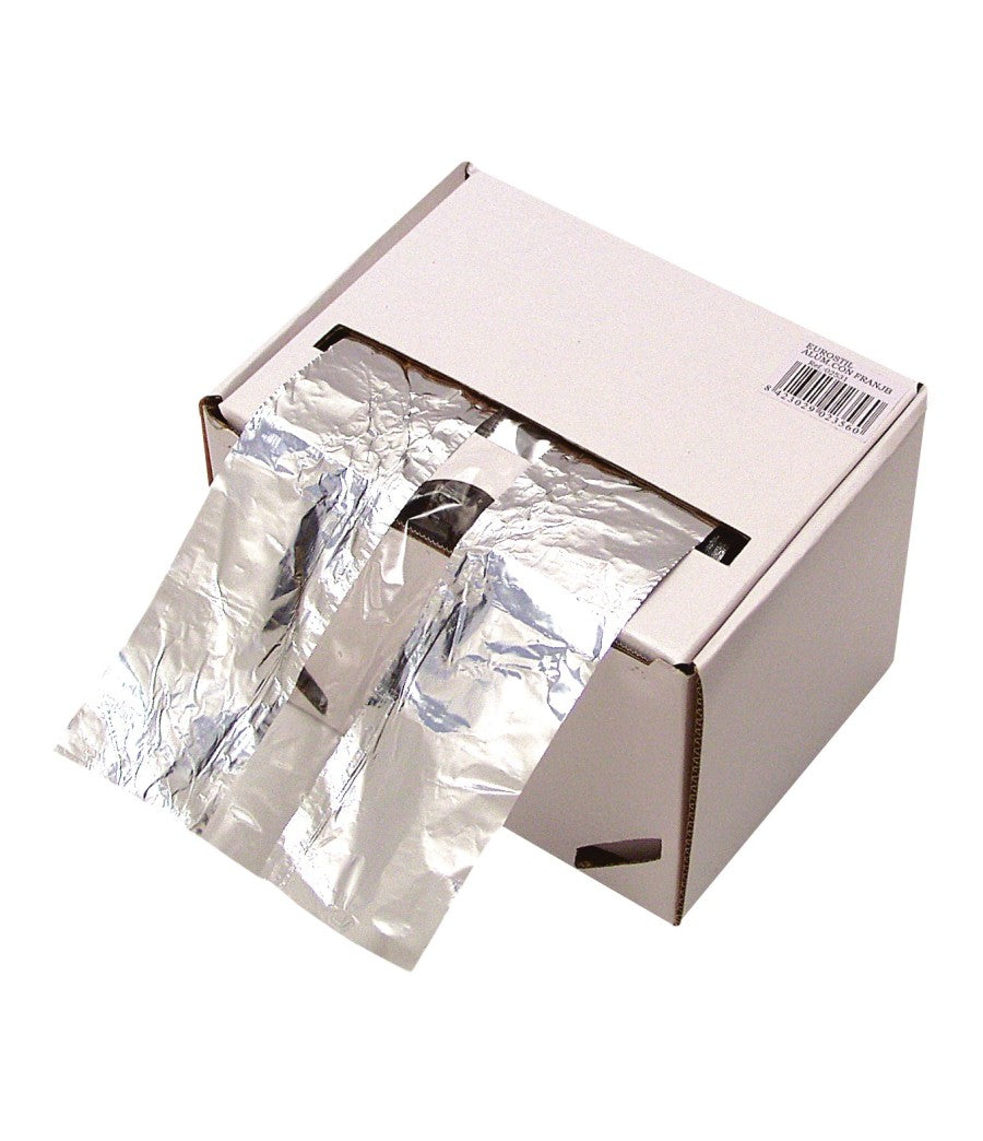 Rollo papel aluminio con franja transparente