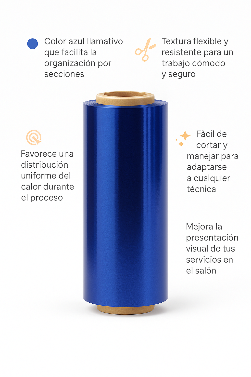 Rollo Papel Aluminio Azul