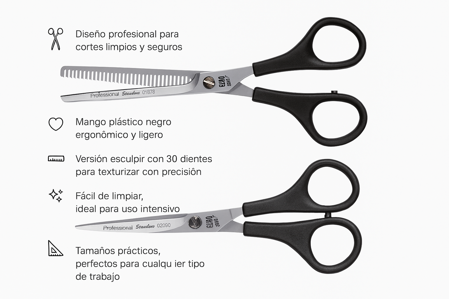 Tijera Profesional de puño negro