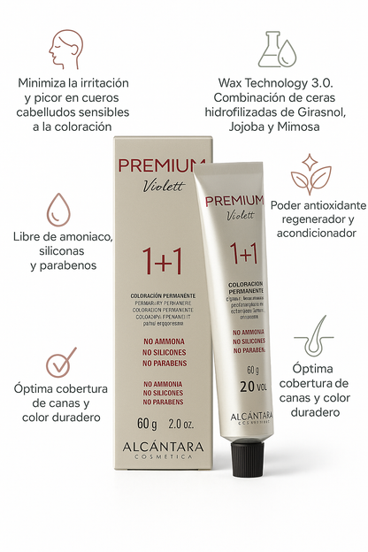 Tinte de pelo sin amoníaco Violett Premium - Bello Cabello
