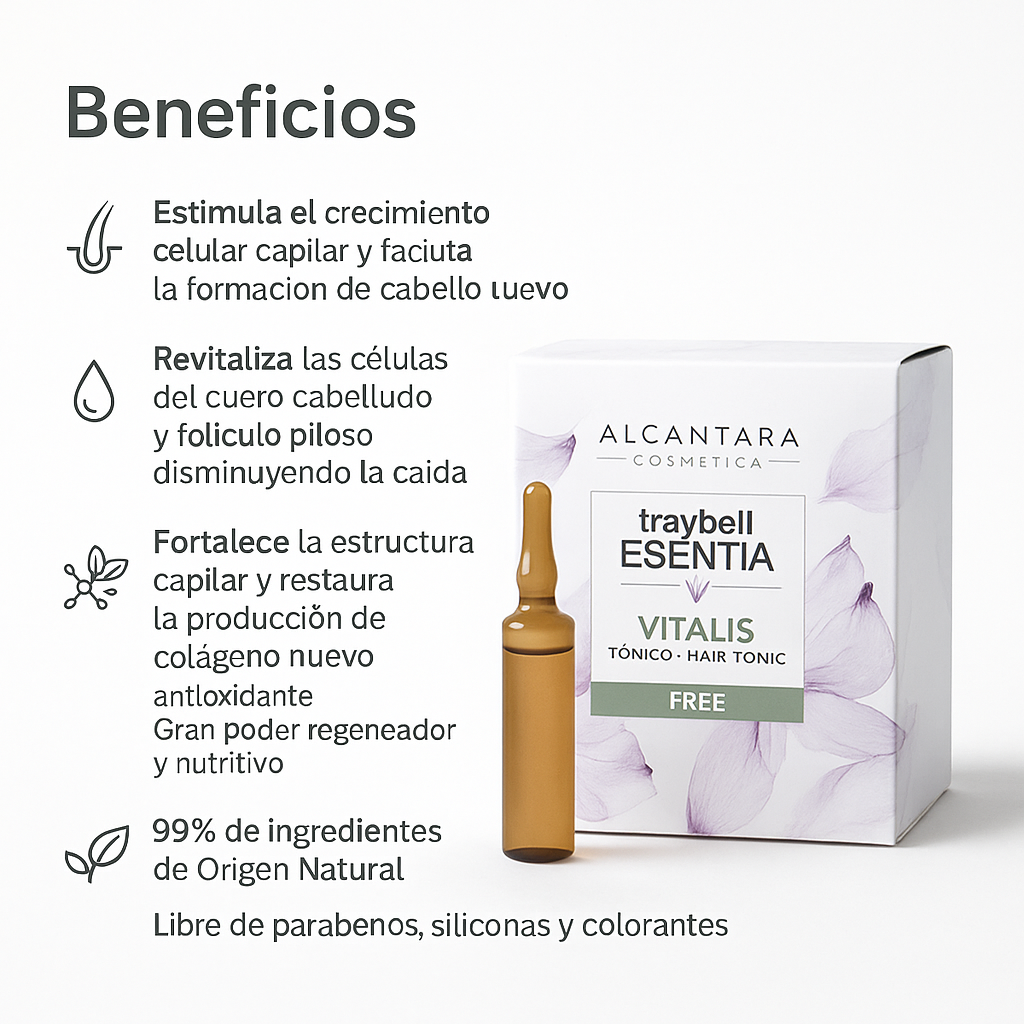 Traybell Essentia Vitalis tónico tratamiento caída - Bello Cabello