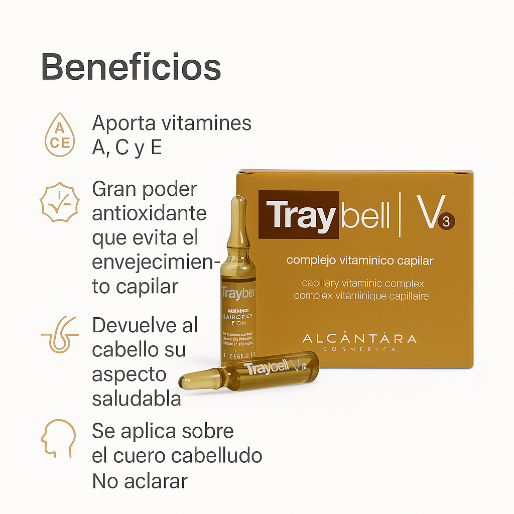 Traybell V3 Complejo Vitamínico Capilar - Bello Cabello