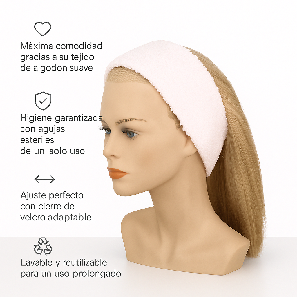 Turbante de Rizo con Cierre de Velcro