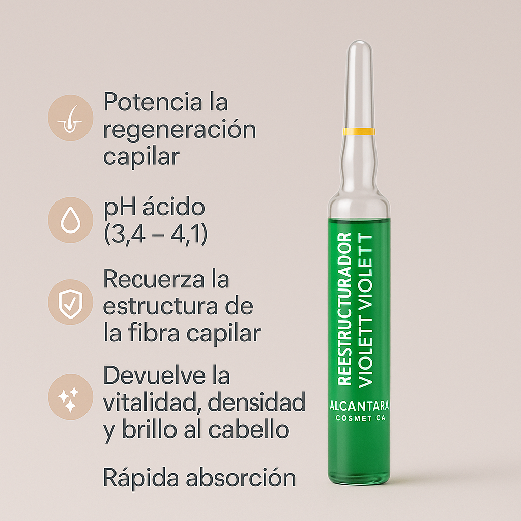 VIOLETT 18 Plis Reestructurante Ampollas - Bello Cabello
