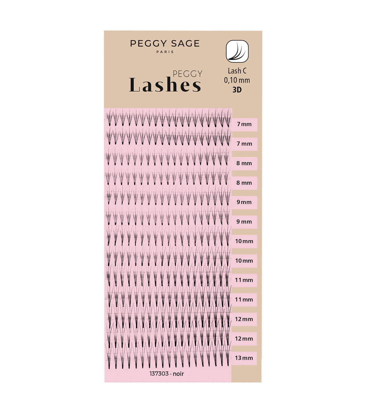 Volumen ruso - colocación de extensiones - distintos largos - C